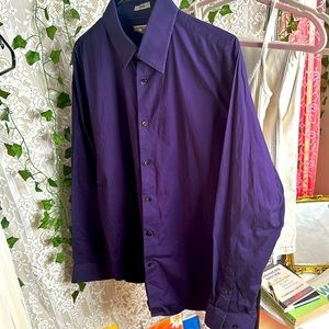 EXPRESS Men’s Long Sleeve Button Down Purple